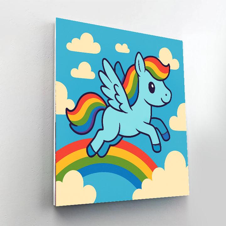 Rainbow Pegasus Flight DIY Paint By Numbers
