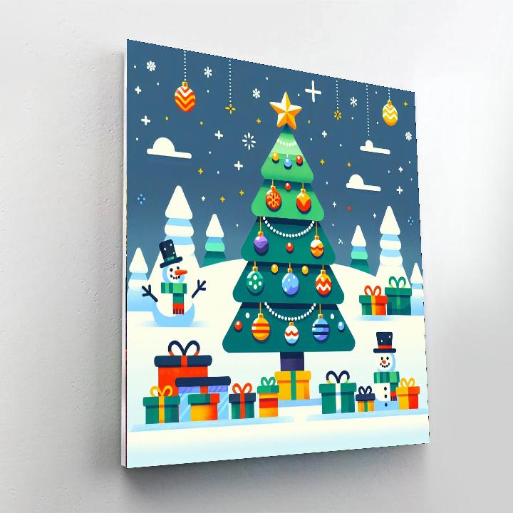 Charming Christmas Joy Paint By Numbers Art