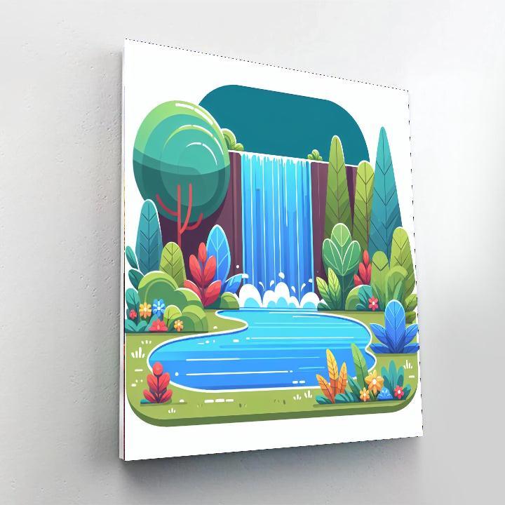 Wondrous Waterfall Retreat Paint By Color