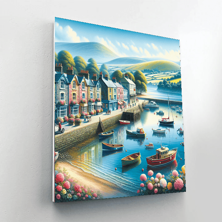 Charming Harbor Painting Number Kit
