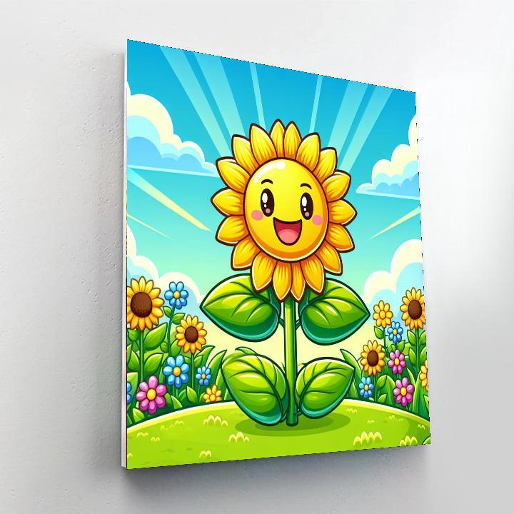 Sunny Day Sunflower Paint By Color