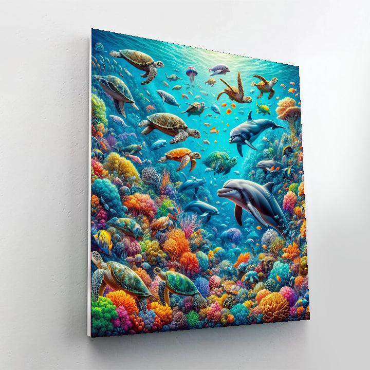Colorful Underwater Safari Paint By Number