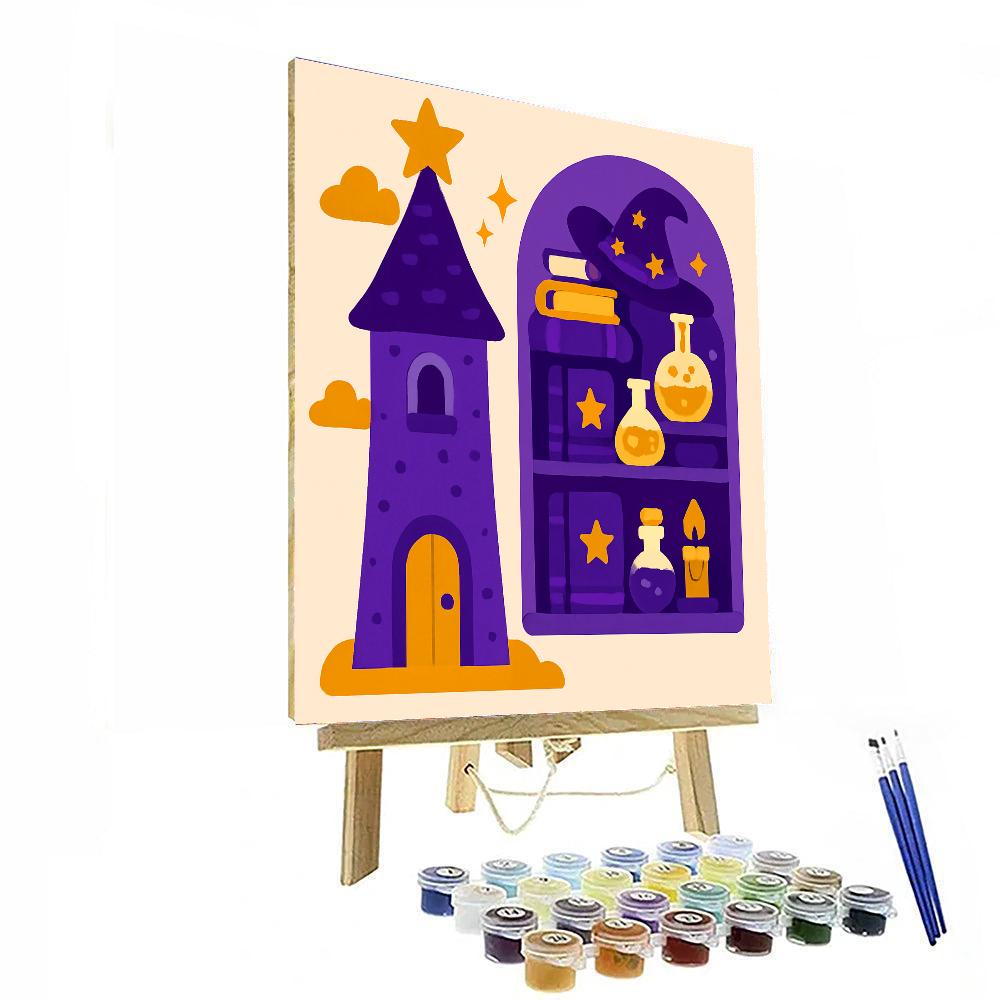 Wizard's Tower Mystery Paint By Numbers Art