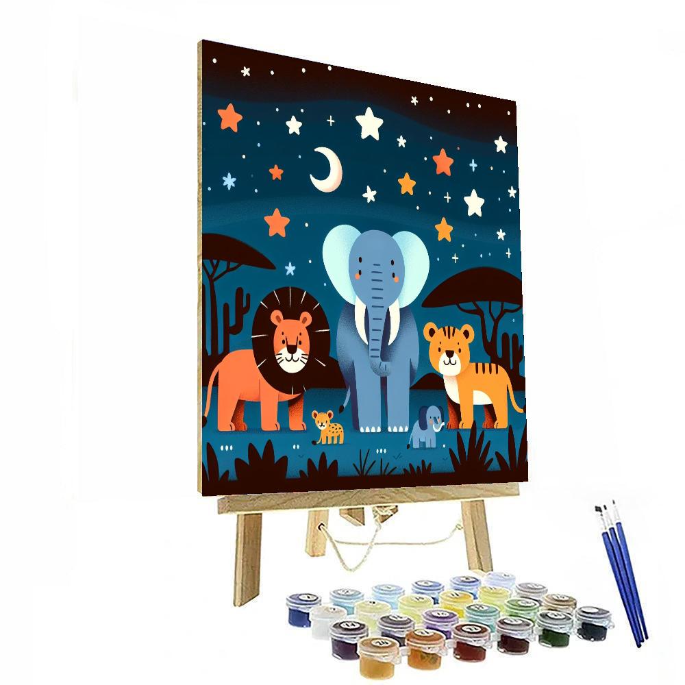 Starlit Safari Night Numbered Painting Kits