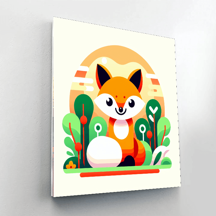 Mischievous Fox Painting Number Kit