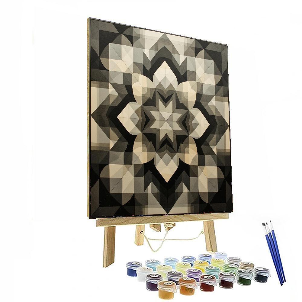 M.C. Escher Inspired Tessellation Odyssey  Painting Number Kit