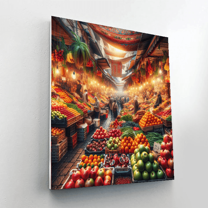 Festive Mediterranean Market DIY Paint By Numbers