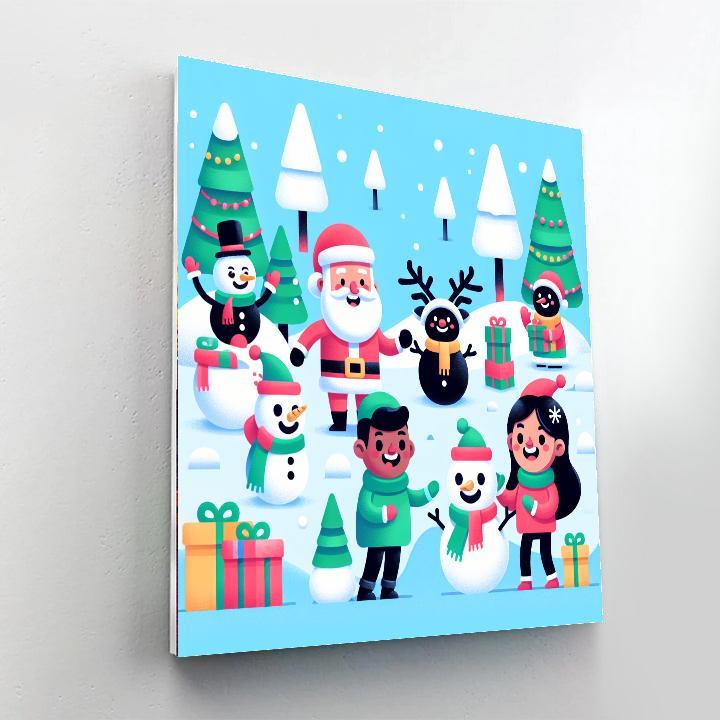 Merry Christmas Characters Paint By Number