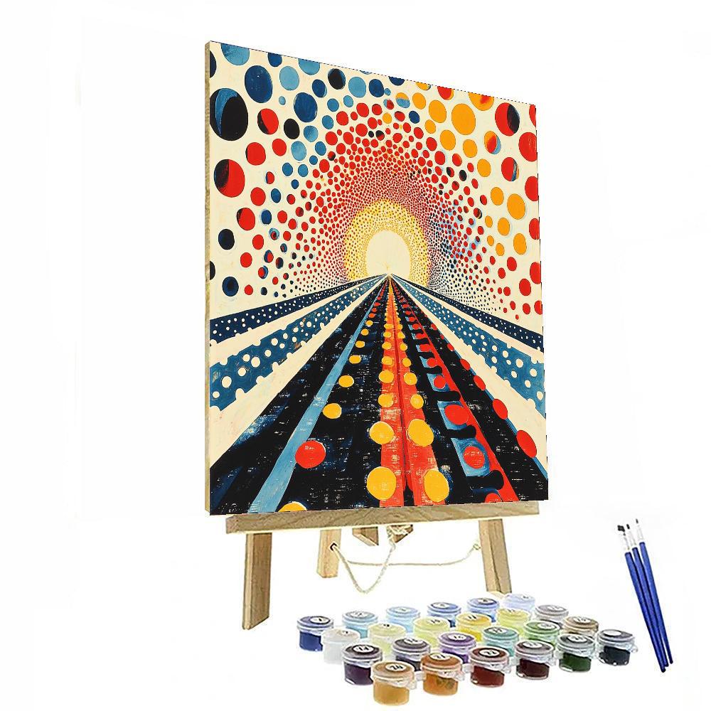 Yayoi Kusama Inspired Kaleidoscope Of Infinity  Paint By Number