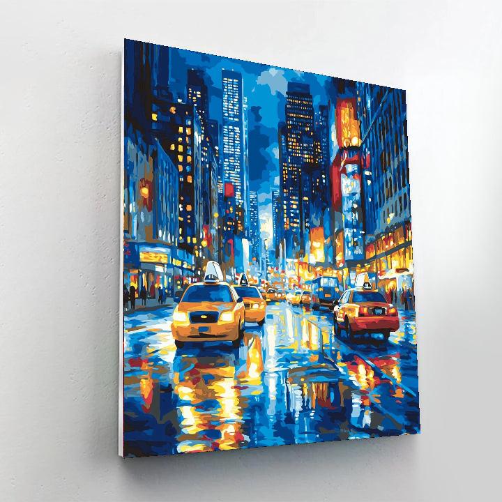 Hopper Inspired Metropolitan Reflections  Paint By Numbers