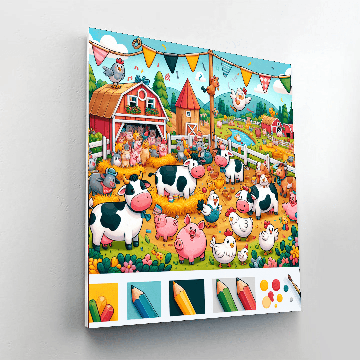 Friendly Farmyard Jubilee Paint By Color