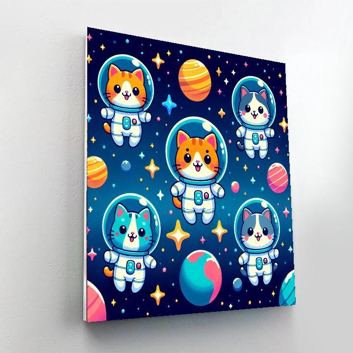 Cosmic Cat Adventures Paint By Color