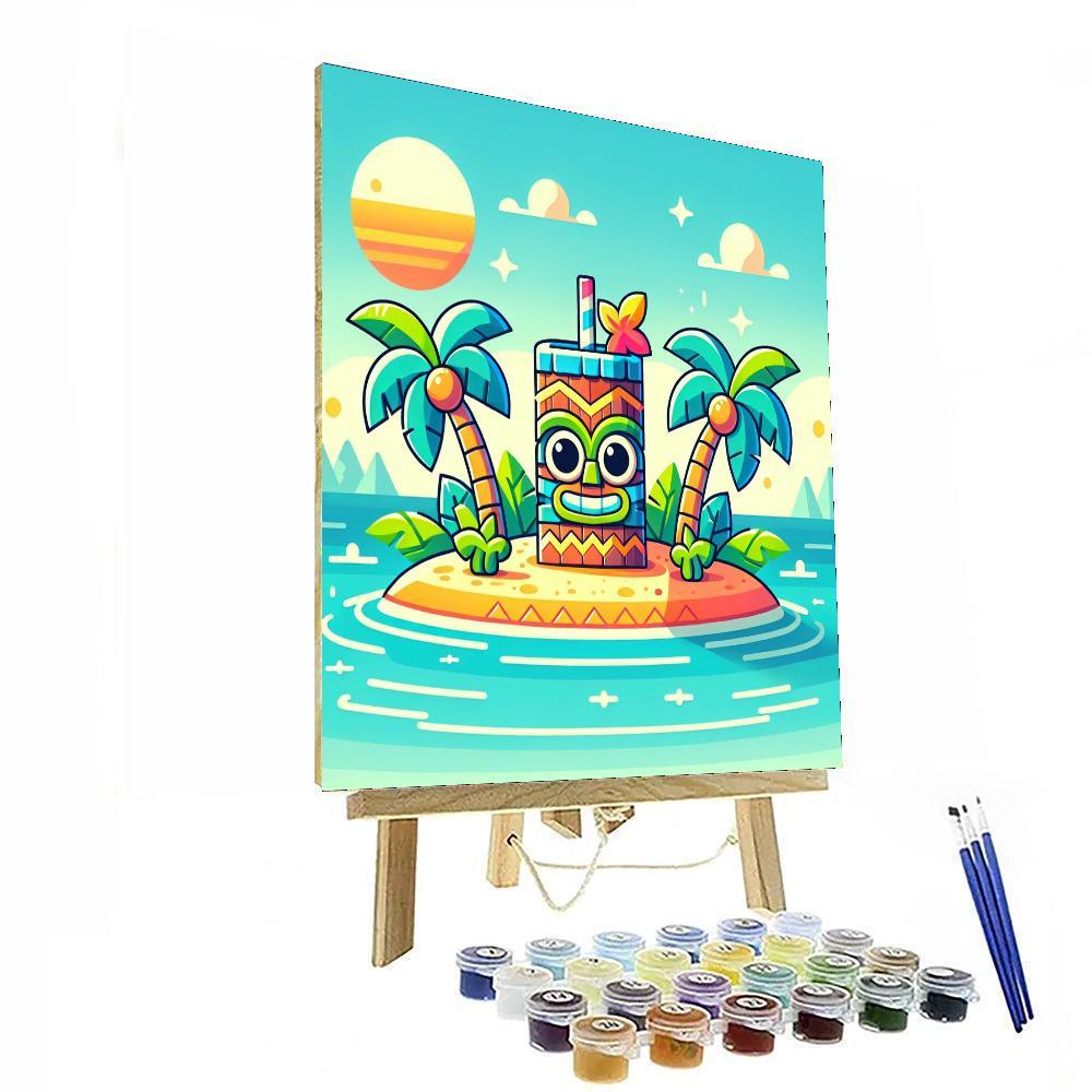 Island Tiki Paradise Numbered Painting Kits