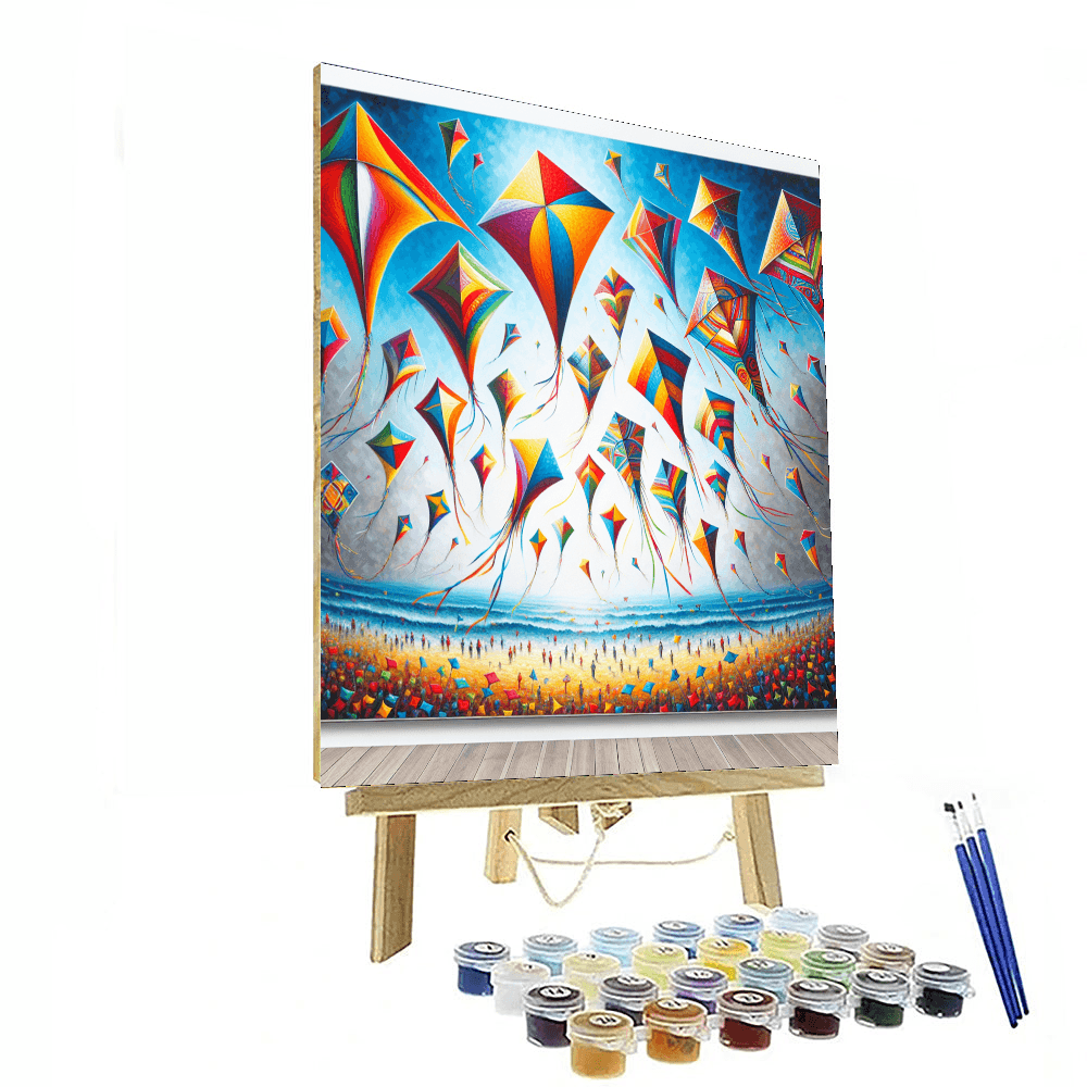 Colorful Kites In The Sky Numbered Painting Kits