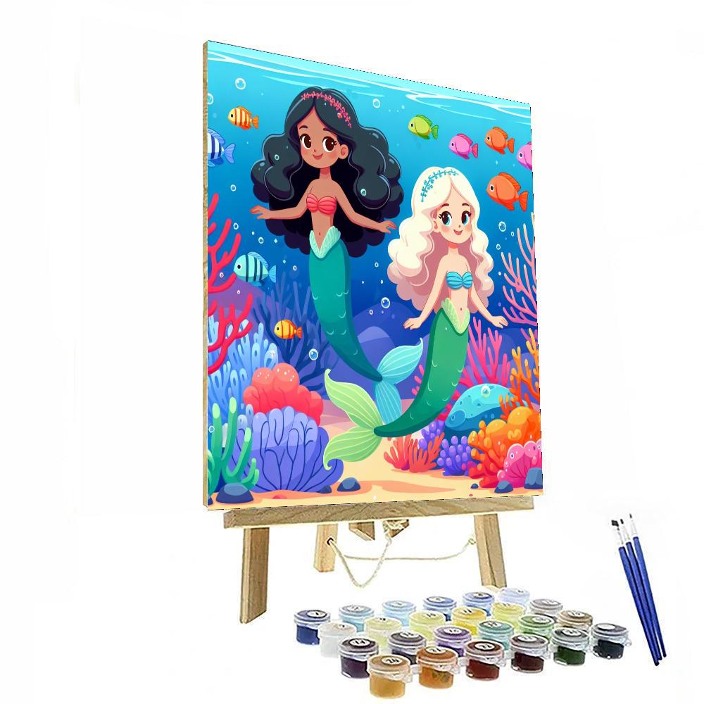 Magical Mermaids Cove Painting Number Kit
