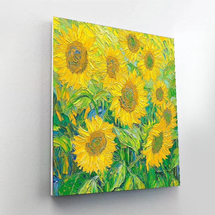 Vincent Van Gogh Inspired Whimsical Sunflowers  Paint By Numbers