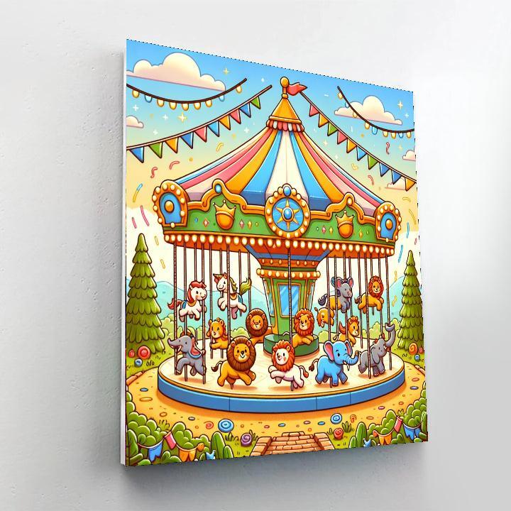Charming Carousel Adventures Paint By Numbers Art