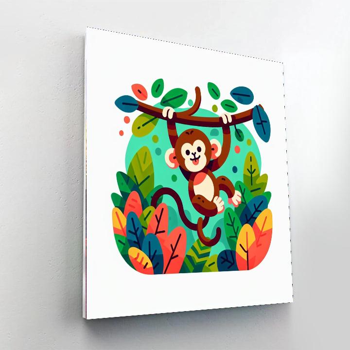 Funny Monkey Business Numbered Painting Kits
