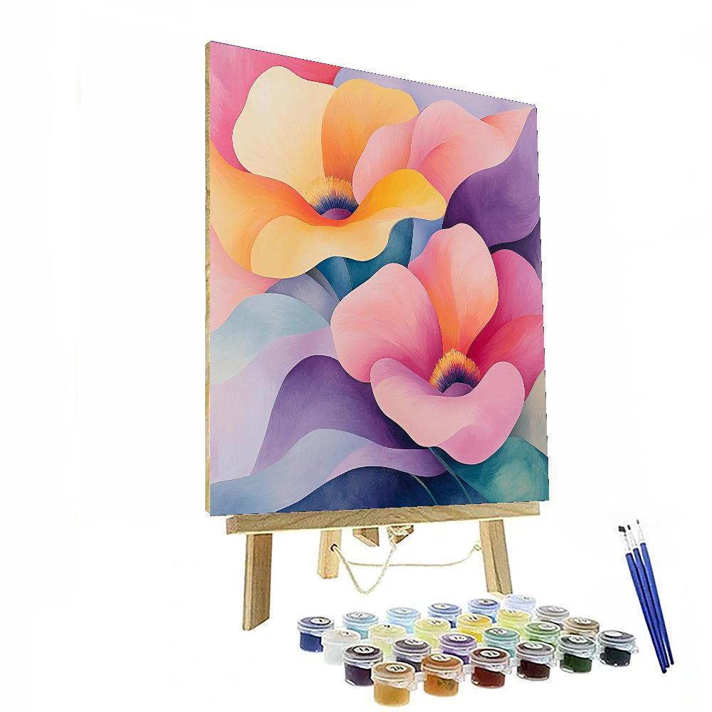 Georgia O'Keeffe Inspired Fantasy Flower Field  Paint By Numbers