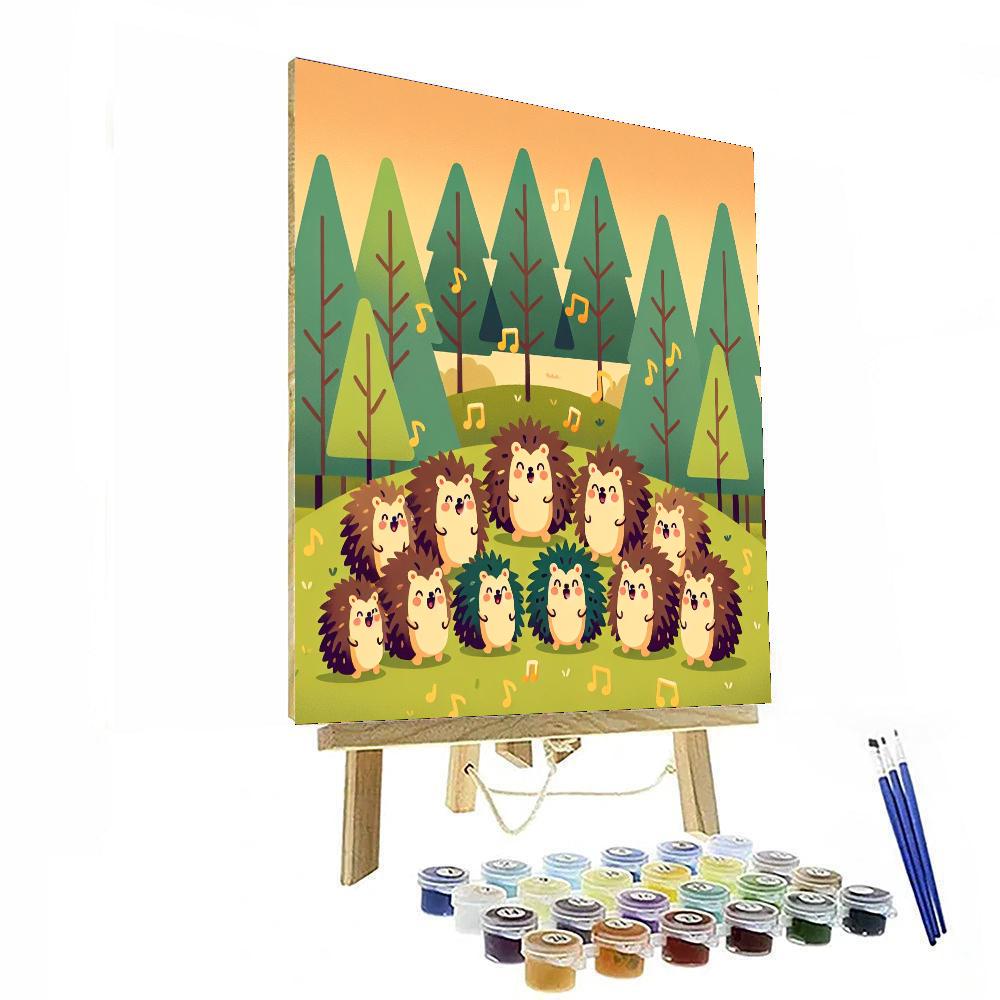 Harmony Of The Hedgehogs Painting Number Kit