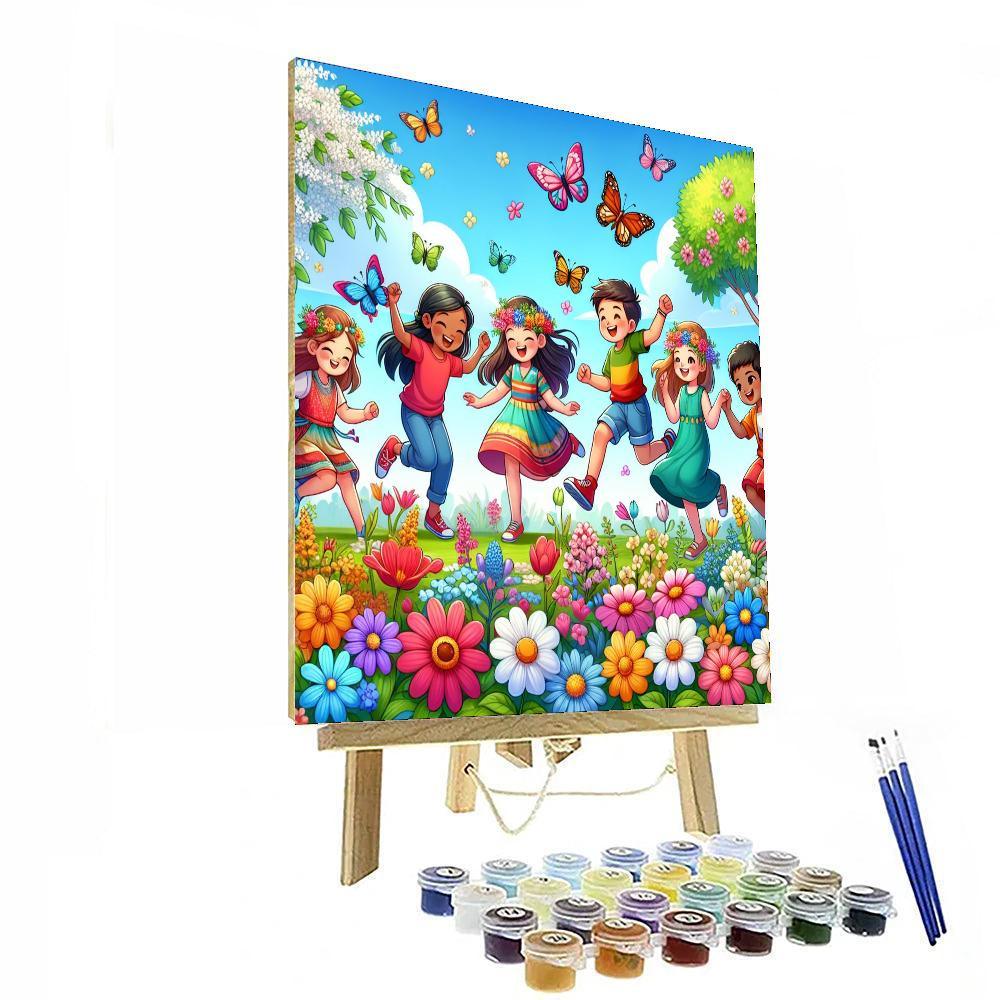 Vibrant Spring Adventure Number Painting