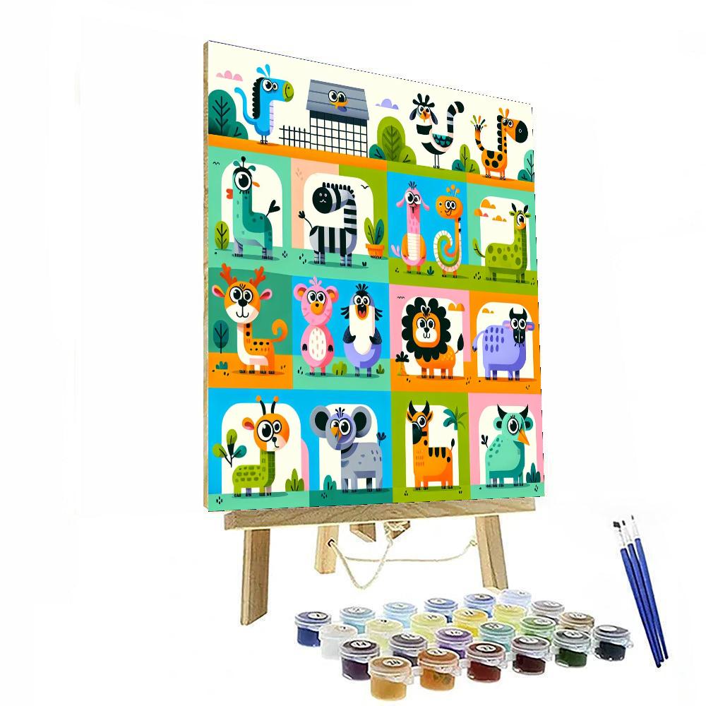 Zebra Zany Zoo Paint By Numbers