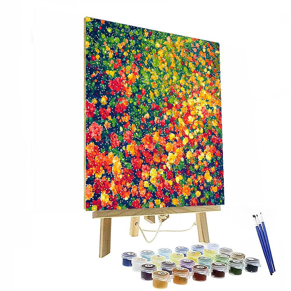 Georges Seurat Inspired Vibrant Floral Dreams  Paint By Number