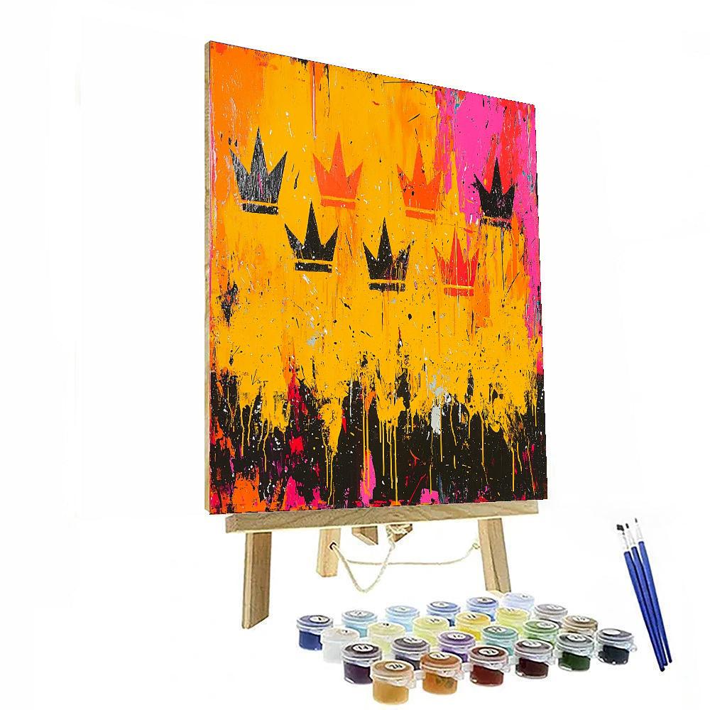 Jean-Michel Basquiat Inspired Crowned Emotions  Paint By Numbers Kits