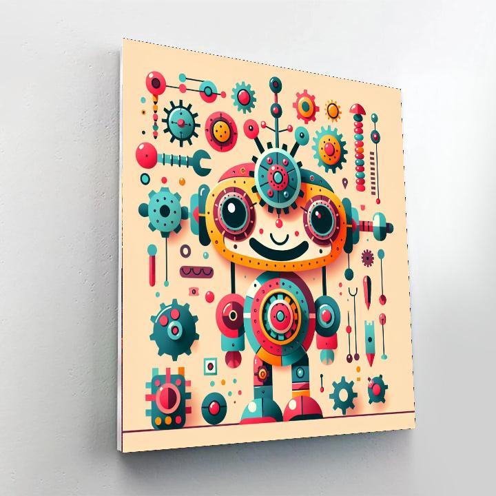 Funky Robot Assembly Paint By Numbers Kits