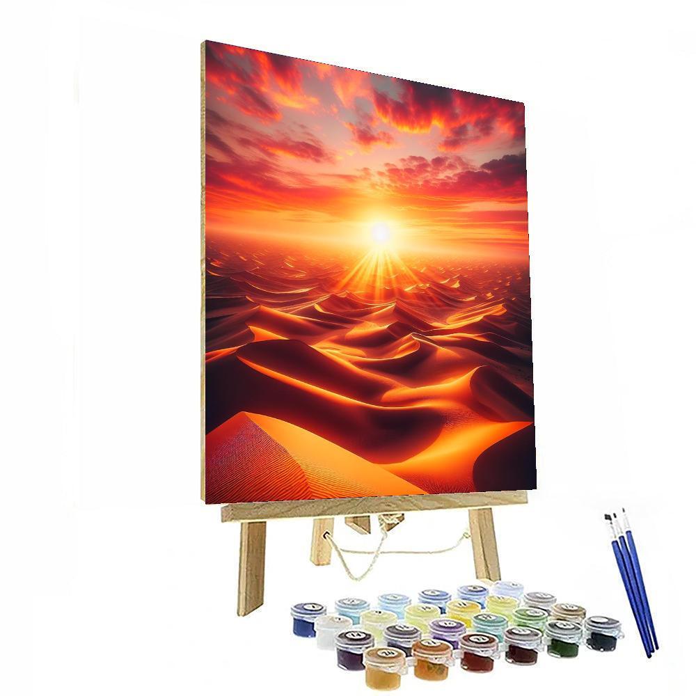 Sunset Desert Mirage Paint By Numbers Art