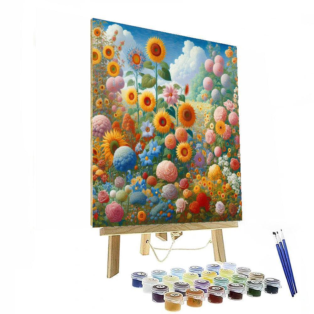 Charming Floral Fantasia Paint By Color