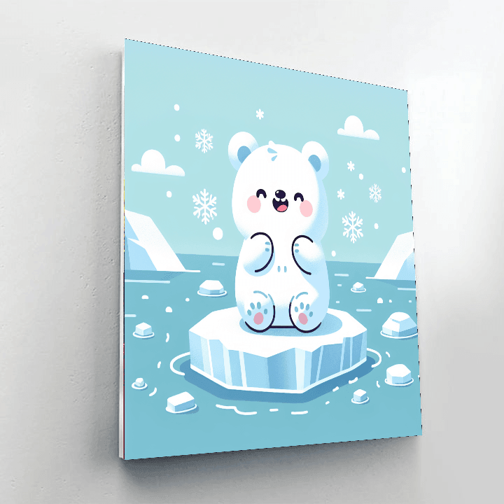 Cuddly Arctic Bear Number Painting