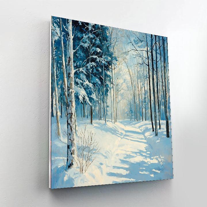 Edward Hopper Inspired Frosty Forest Trails  Numbered Painting Kits