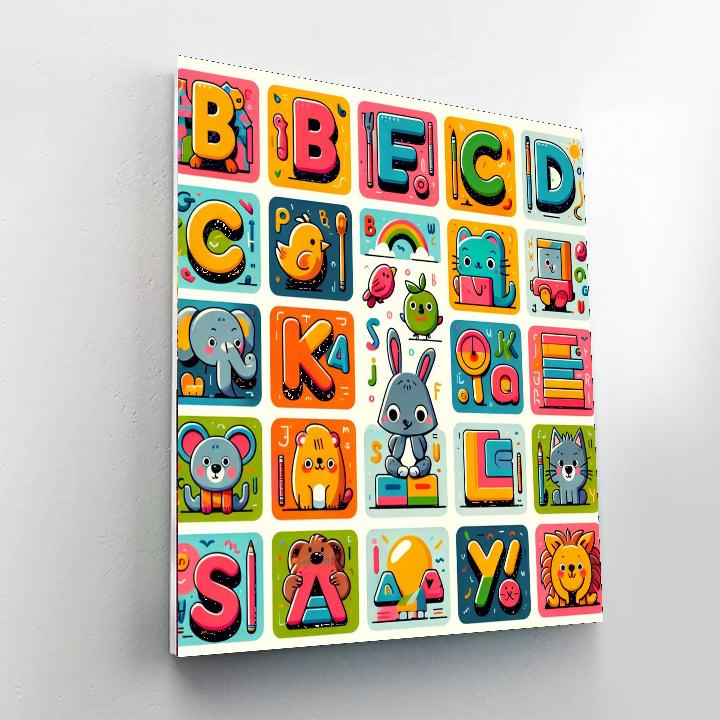 Artistic Alphabet Adventure Paint By Numbers Art