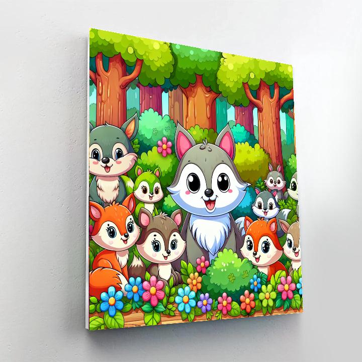 Peaceful Woodland Critters Paint By Number