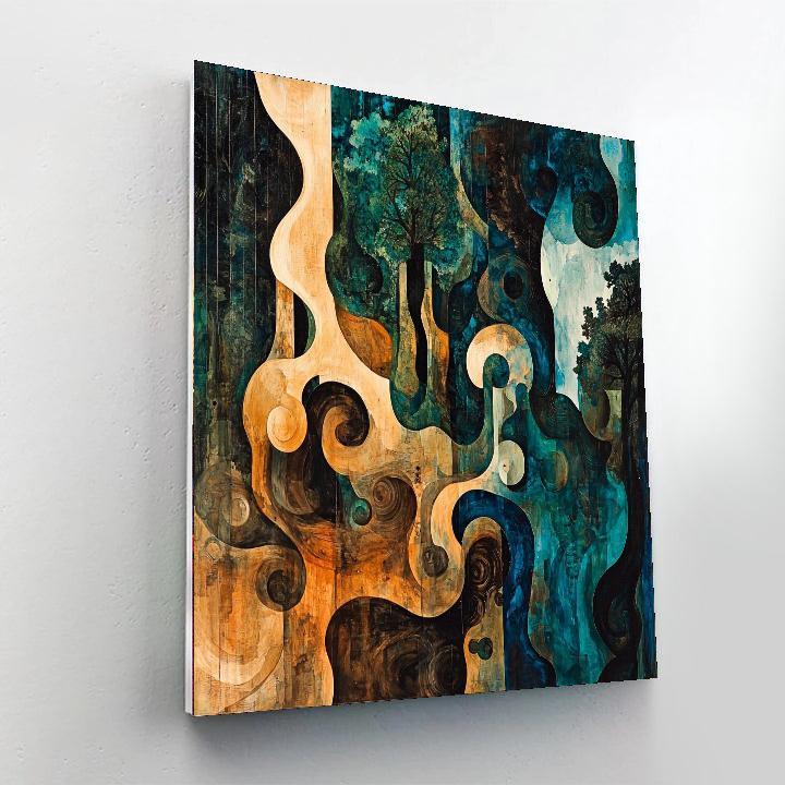 Max Ernst Inspired Mystic Wilderness  Painting Number Kit