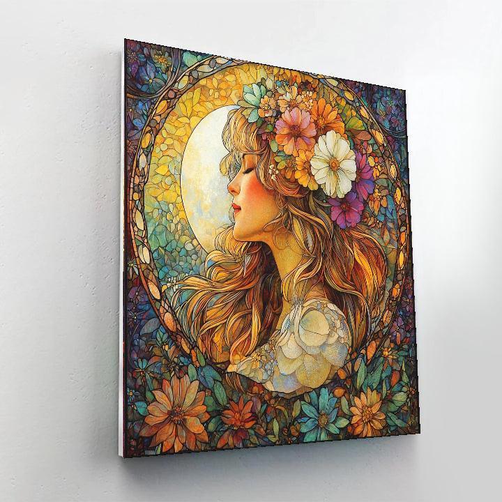 Alphonse Mucha Inspired Seasonal Serenity  Numbered Painting Kits