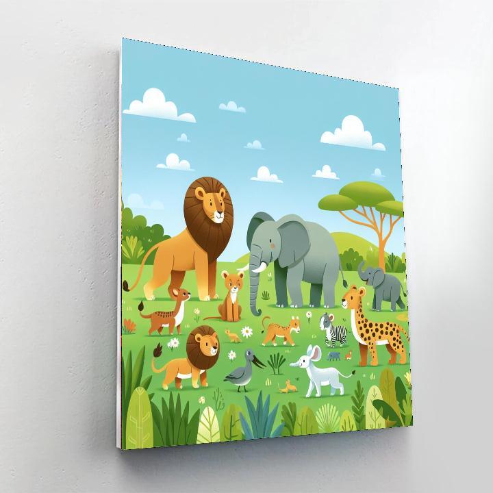 Safari Animal Encounter DIY Paint By Numbers