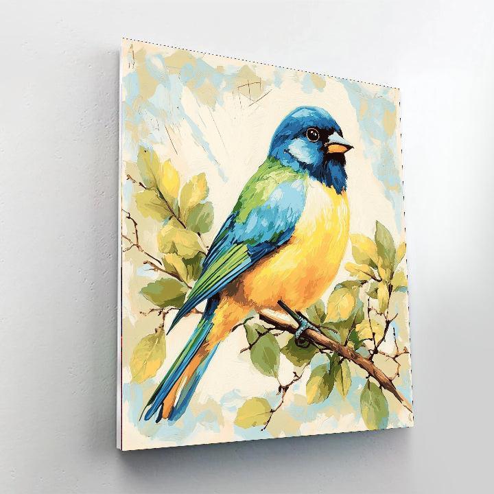 Leonardo Da Vinci Inspired Feathered Beauty  Number Painting