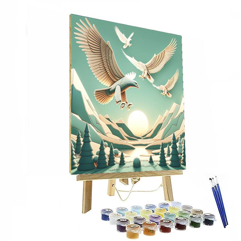 Elegant Eagles Numbered Painting Kits