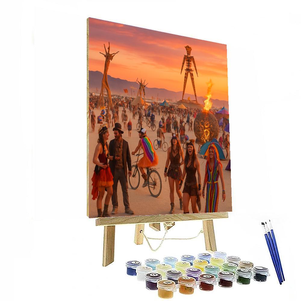 The Burning Man Festival - Nevada, Usa Painting Number Kit