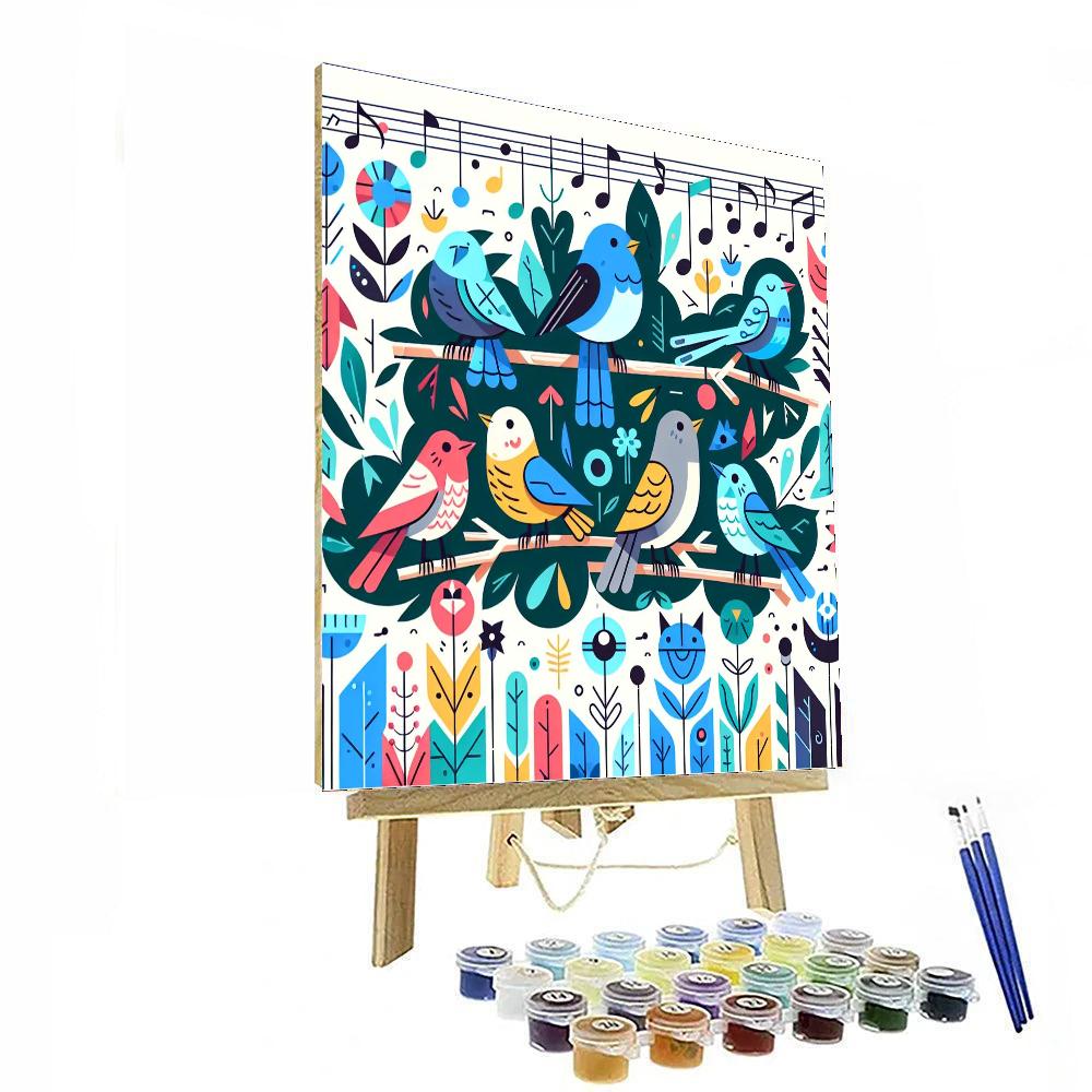 Garden Of Singing Birds Number Painting