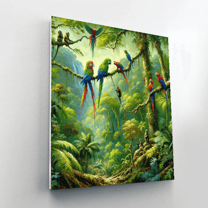 Vivid Rainforest Adventure DIY Paint By Numbers