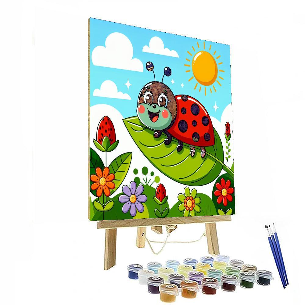 Playful Ladybug Paint By Number