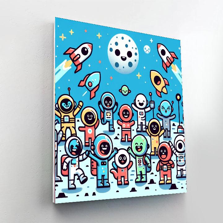 Lunar Landing Party Painting By Numbers Kit