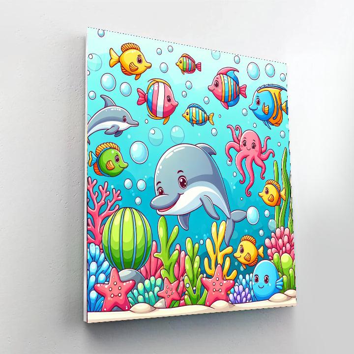 Silly Ocean Adventure Paint By Numbers Art