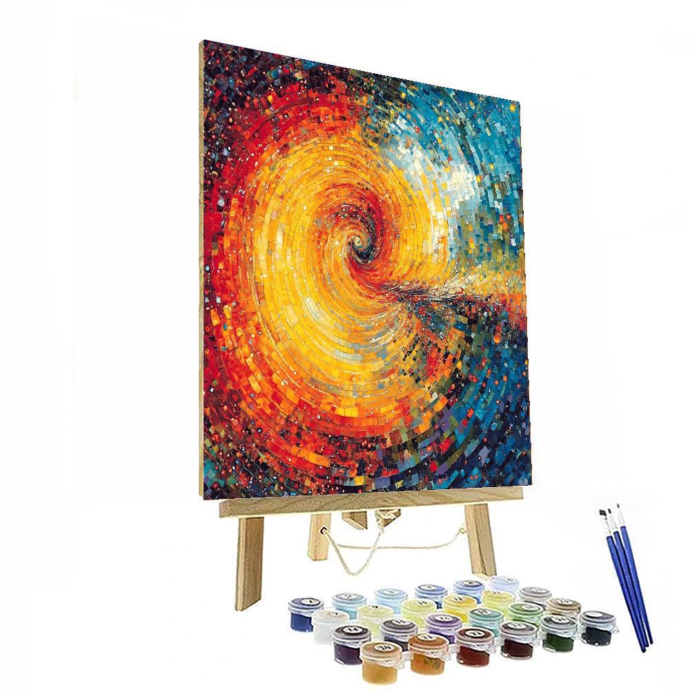 Georges Seurat Inspired Chromatic Vortex  Paint By Numbers Art