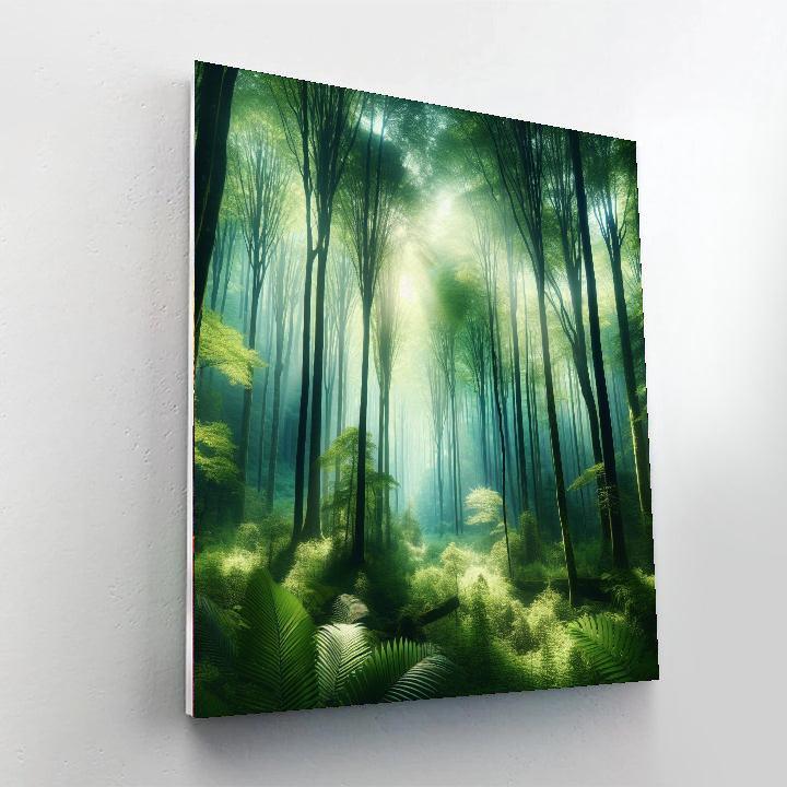 Lush Green Forest Numbered Painting Kits