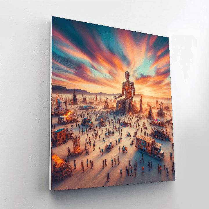 Burning Man - Black Rock City, Usa Painting Number Kit