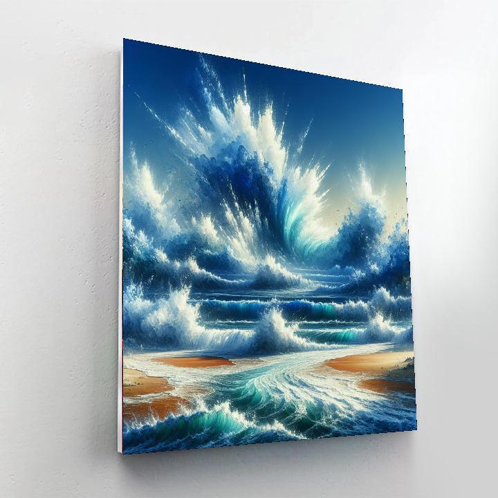 Luminous Ocean Waves Paint By Numbers Art